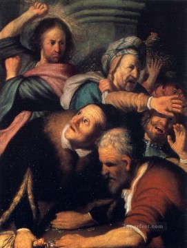  christ - christ driving the moneychangers from the temple 1626 Rembrandt